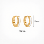 Brinco Santorini Titânio Gold 10mm | Pratinhas