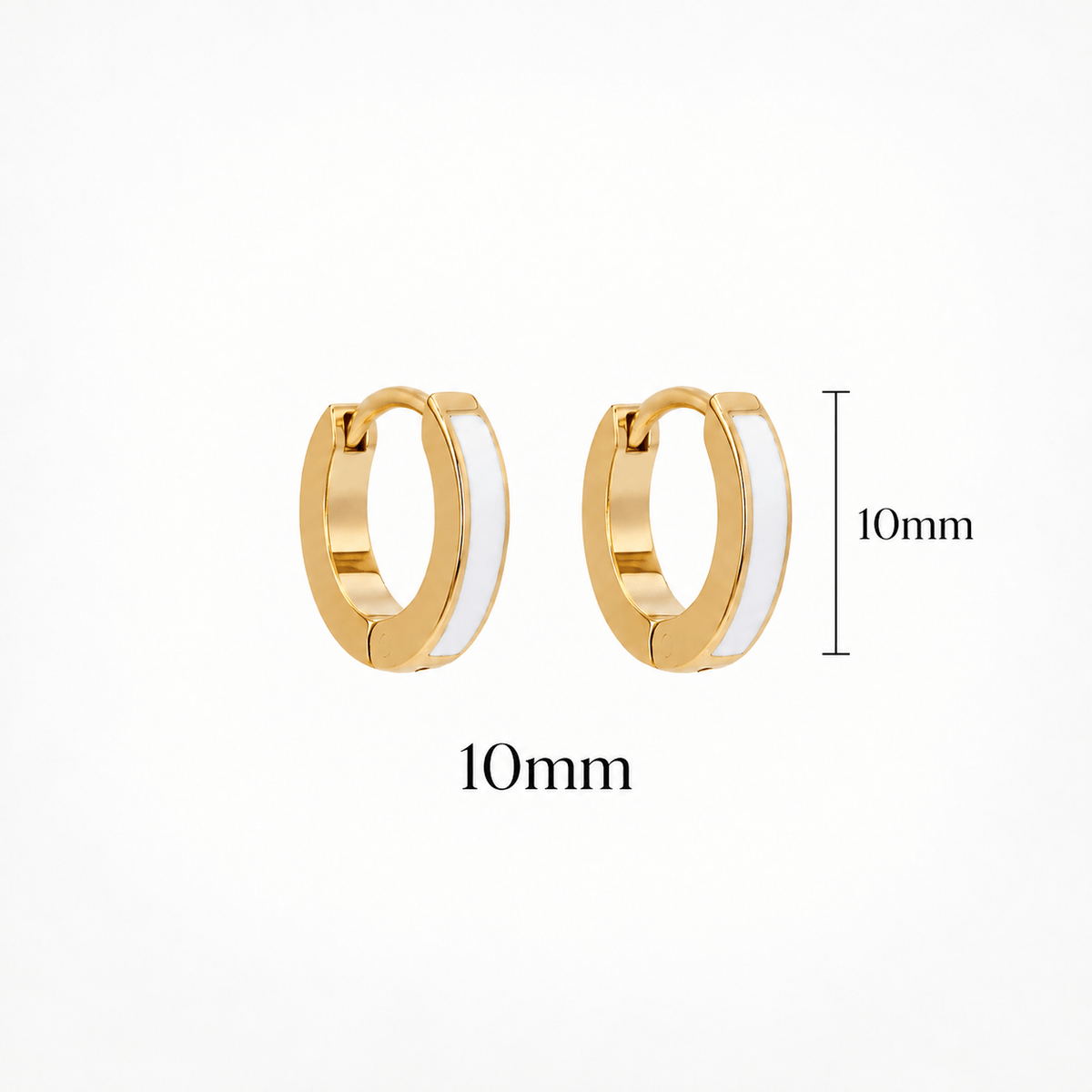 Brinco Santorini Titânio Gold 10mm | Pratinhas