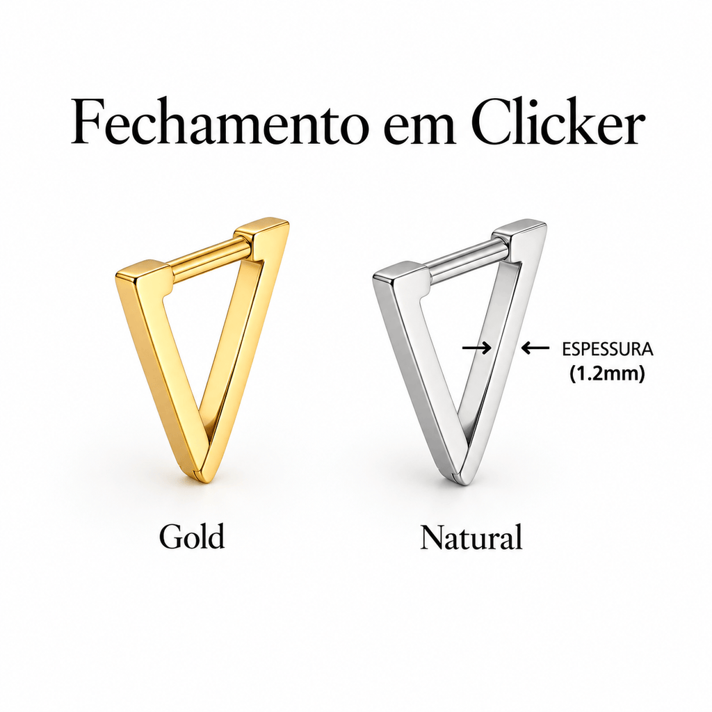 Piercing Triangulo Helix Prata 925 | Pratinhas