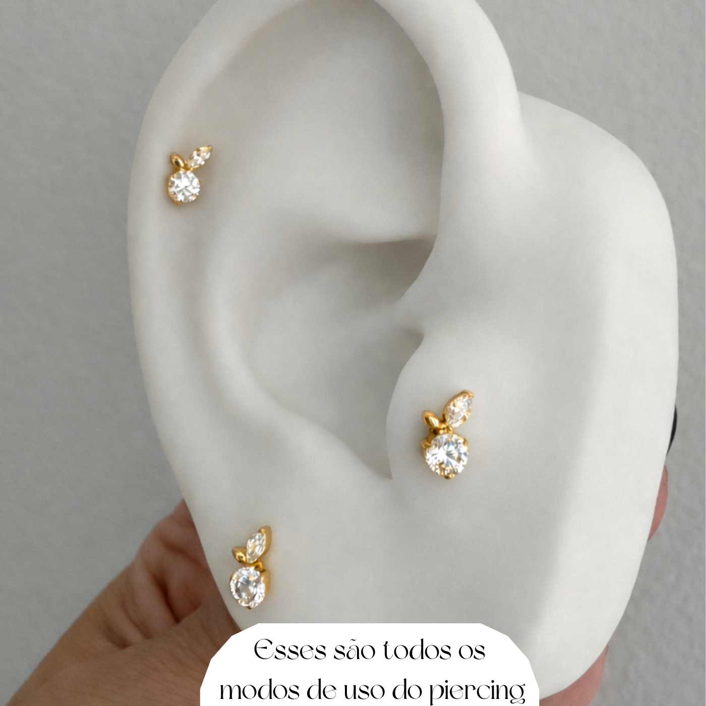 Piercing Tragus Apple em Titânio Antialérgico | Pratinhas