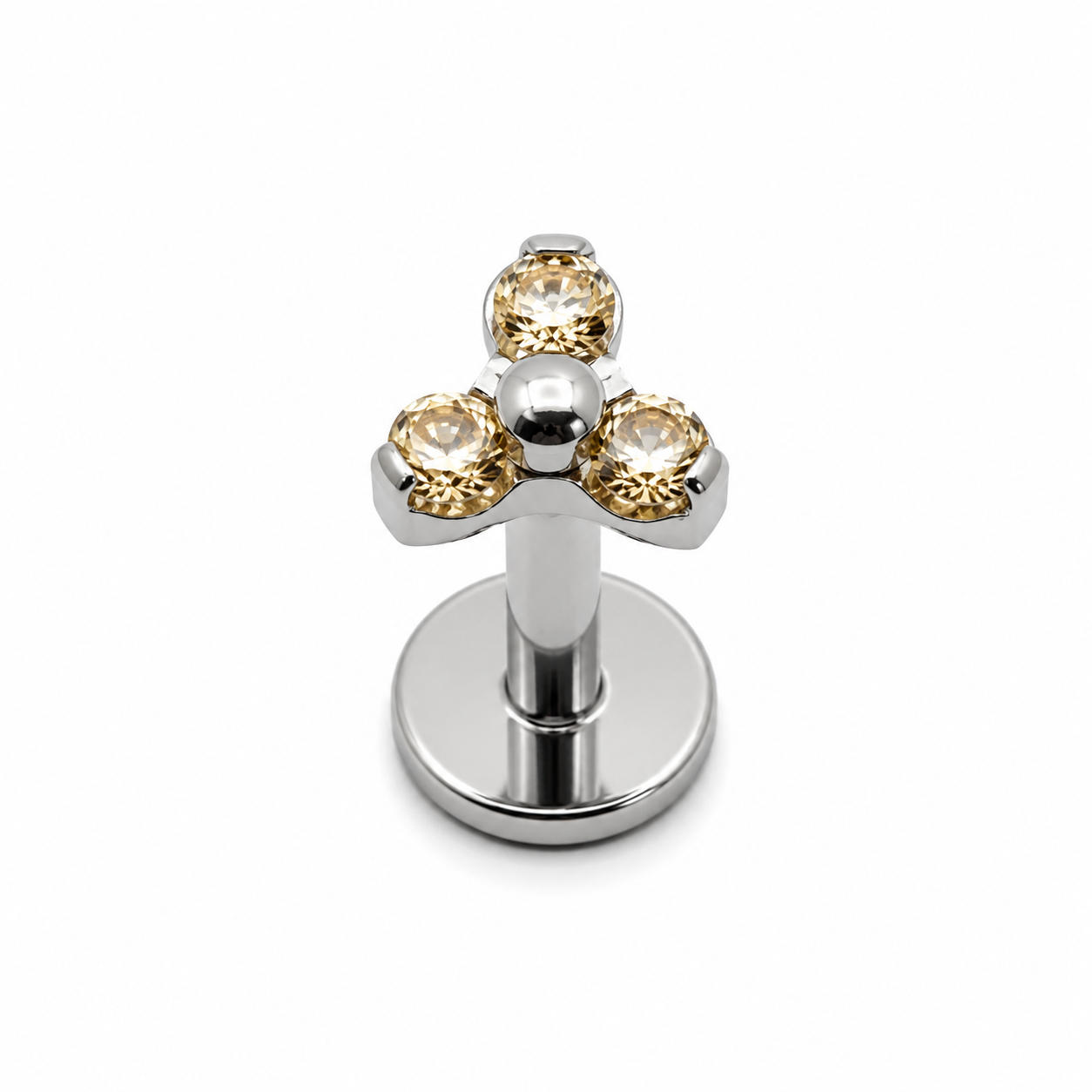 Piercing trinity mini zircônia | Pratinhas