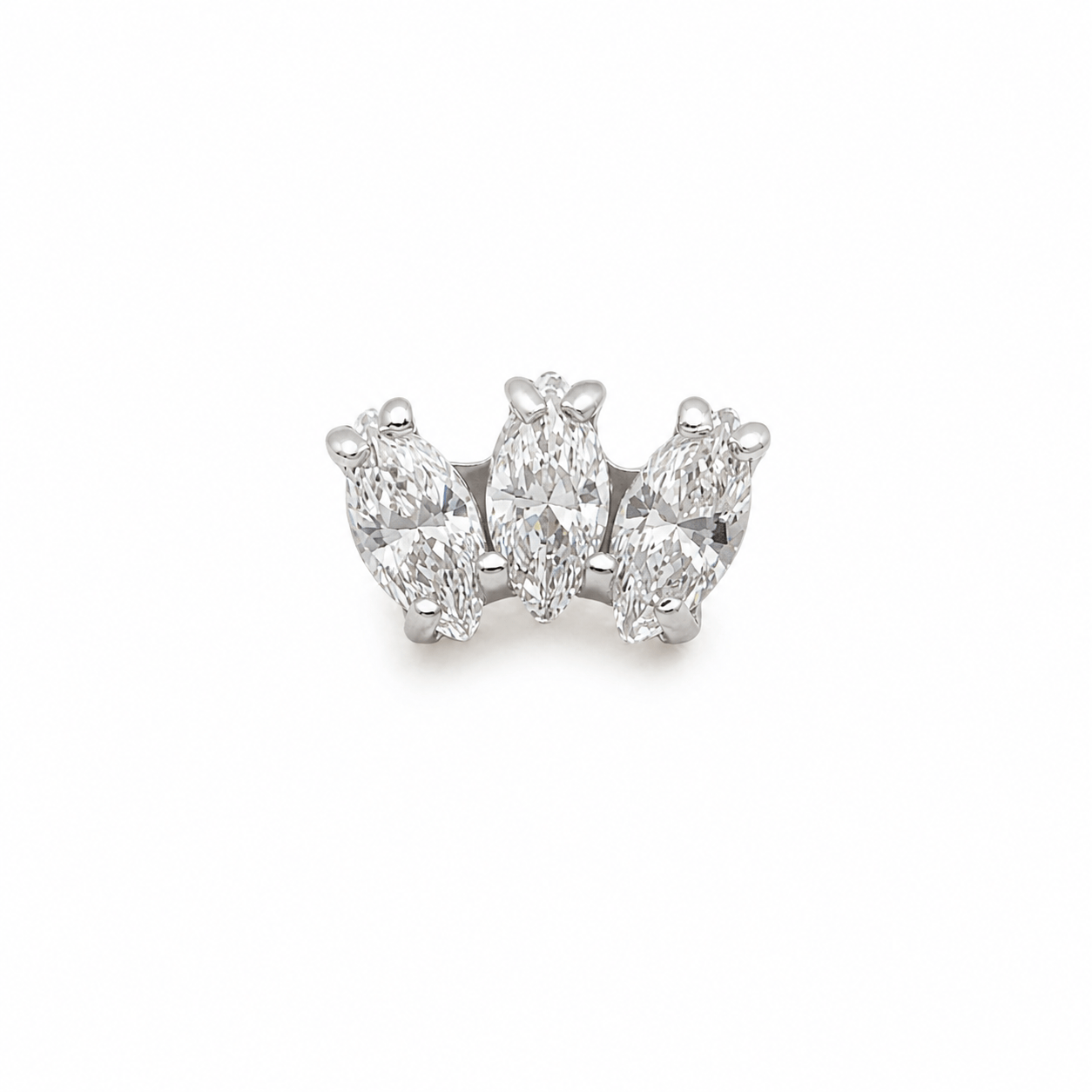 Piercing Trio Navete Titânio Gold | Pratinhas