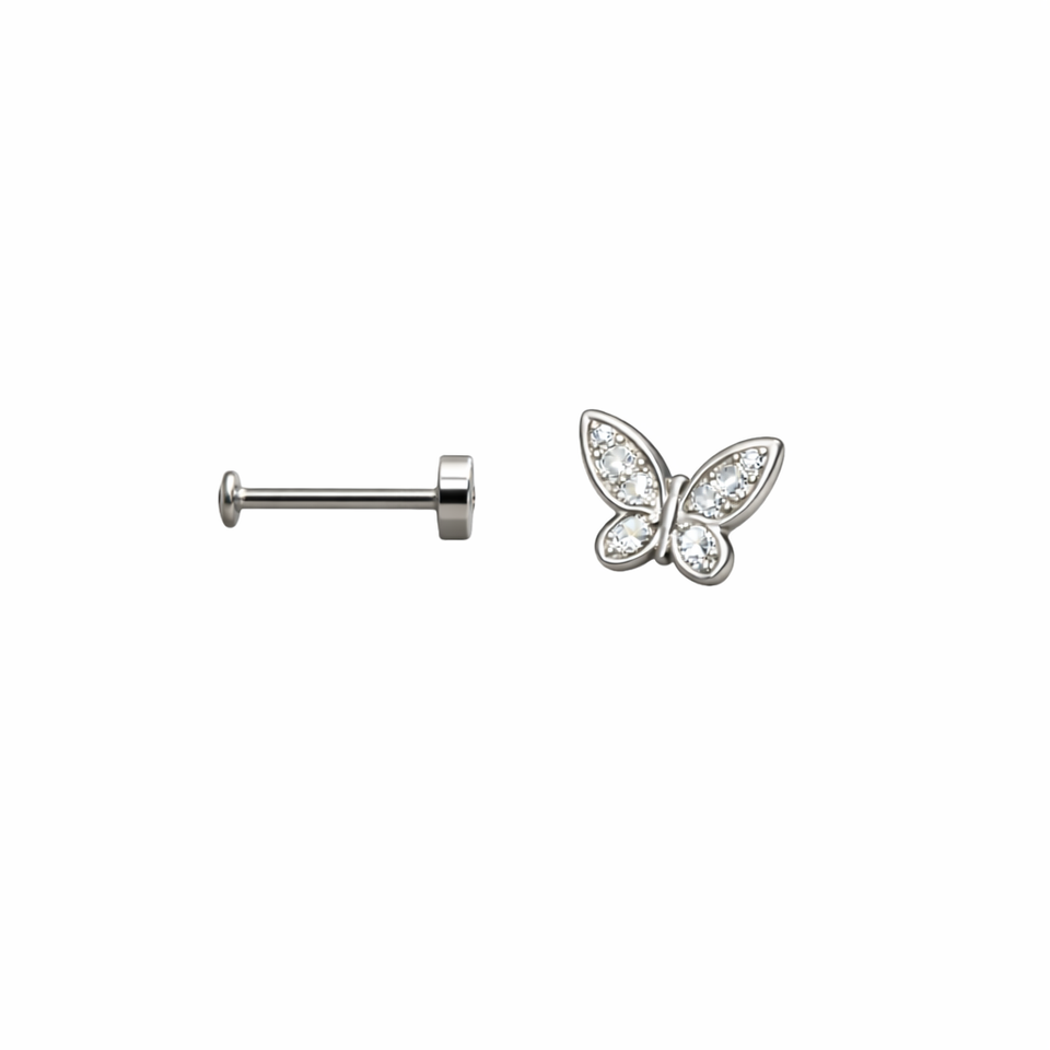Piercing Titânio Borboleta – Pratinhas