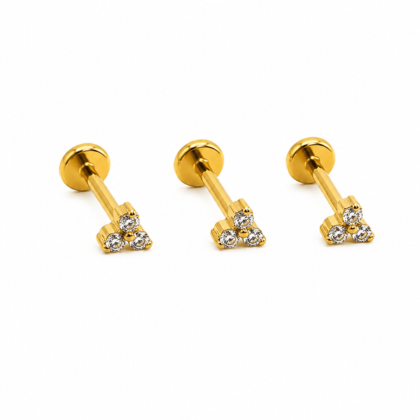 Piercing Australiano Trinity em Titânio | Pratinhas
