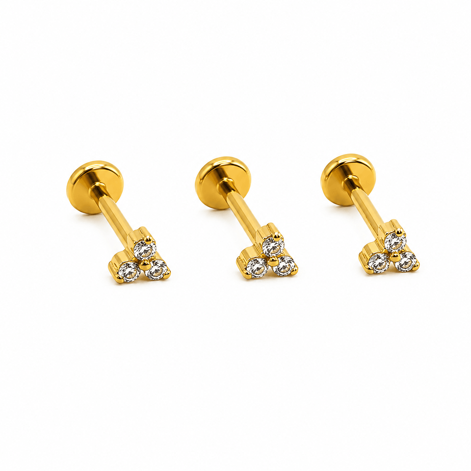 Piercing Australiano Trinity em Titânio | Pratinhas