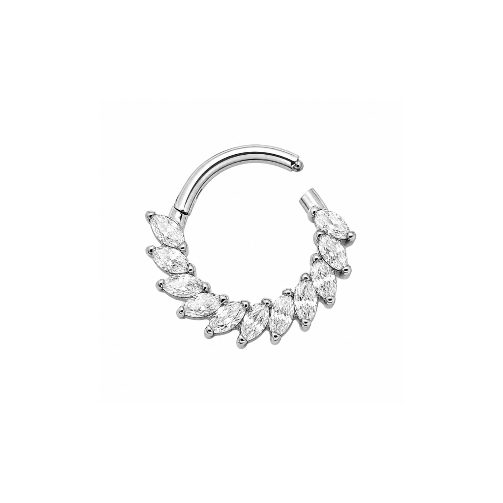 Piercing Daith Elegance Natural Titânio | Pratinhas