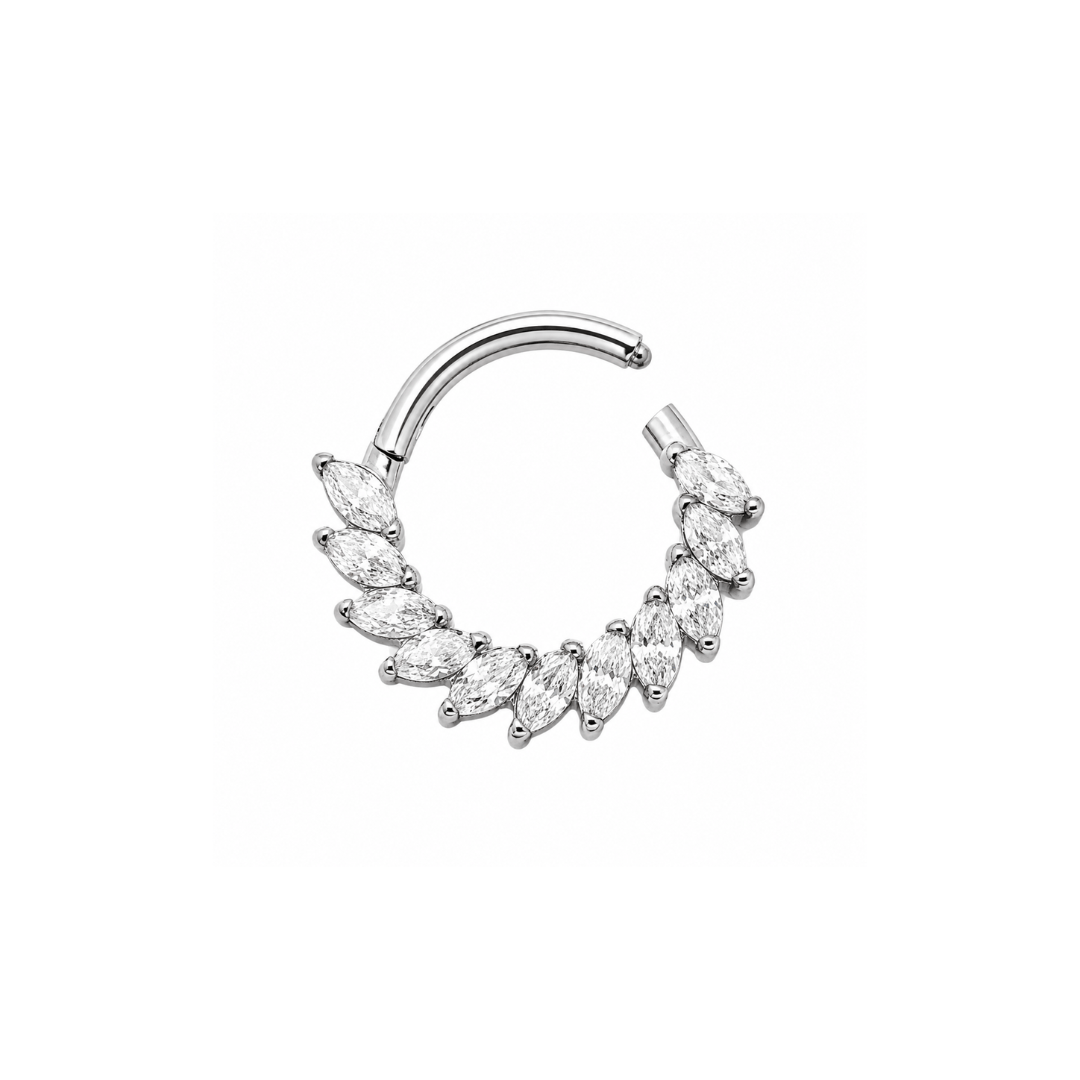 Piercing Daith Elegance Natural Titânio | Pratinhas