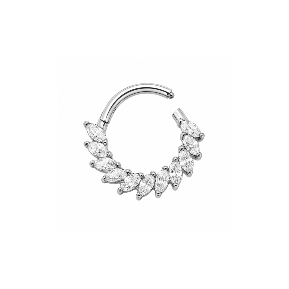 Piercing Daith Elegance Natural Titânio | Pratinhas