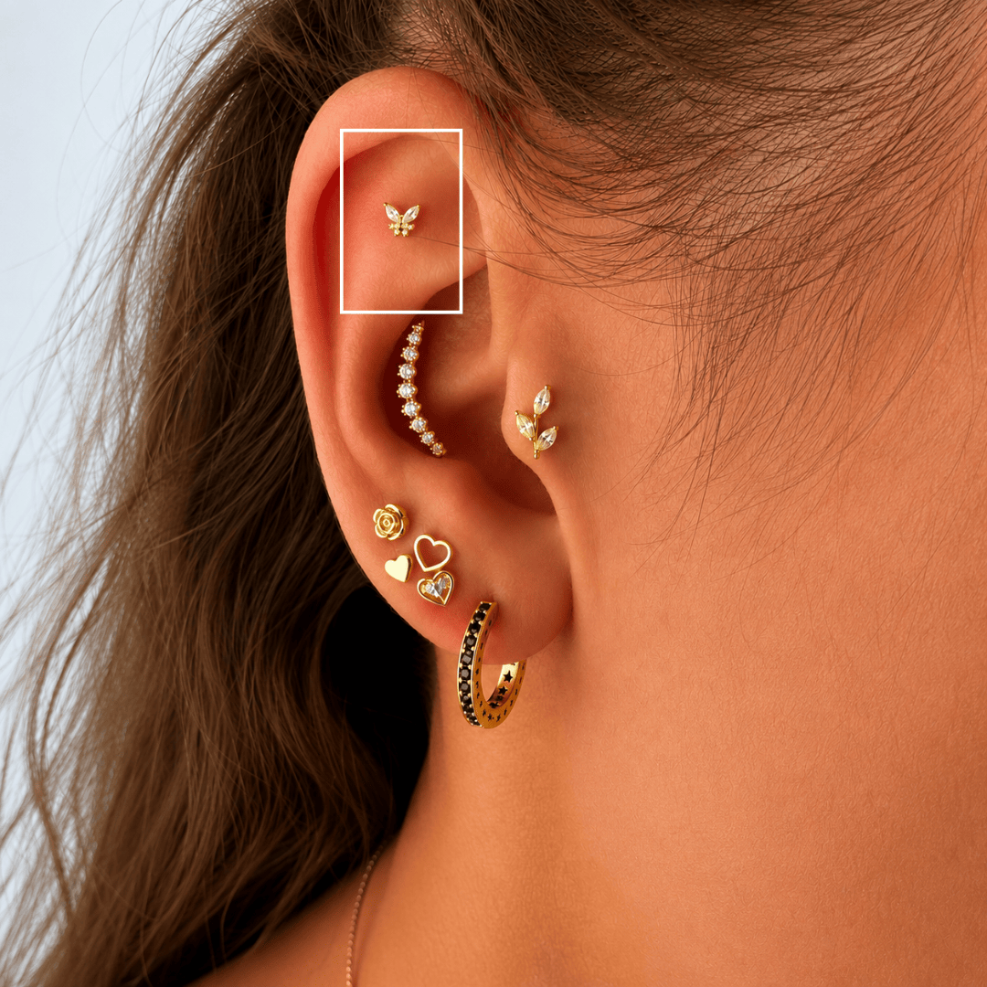 Piercing Butterfly Élégance Titânio | Pratinhas