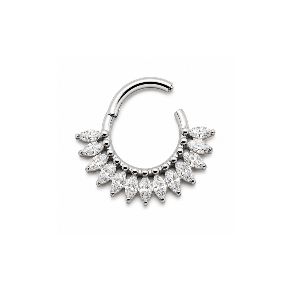 Piercing Daith Coroa de Titânio Natural | Pratinhas