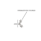 Piercing Tragus 3 Flores em Titânio | Pratinhas