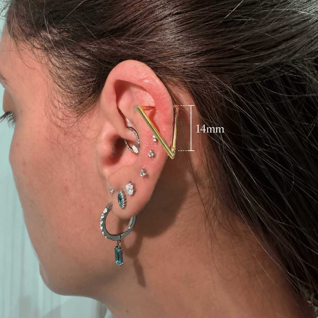 Piercing Triangulo Helix Prata 925 | Pratinhas