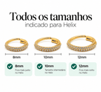 Piericng Titânio Duplo Zircônias cravejadas em Titânio | Pratinhas