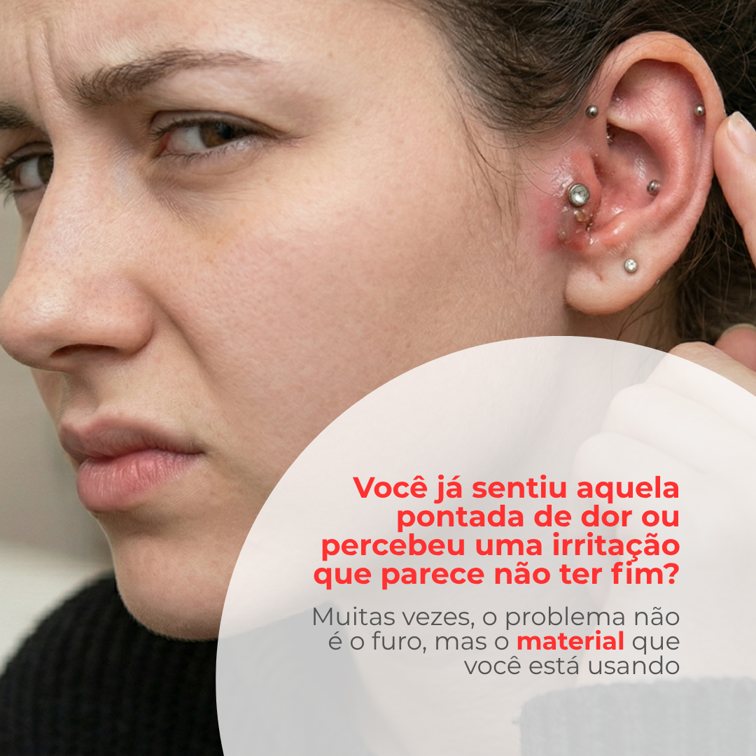 Piercing Titânio Celeste Gold 7mm e 11mm | Pratinhas