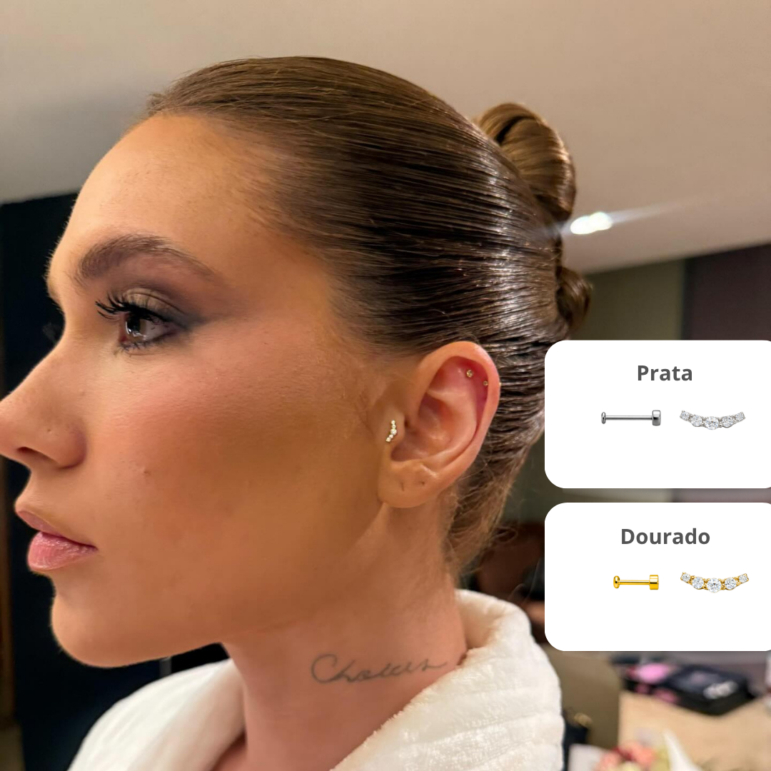 Piercing Virginia em titânio | Pratinhas