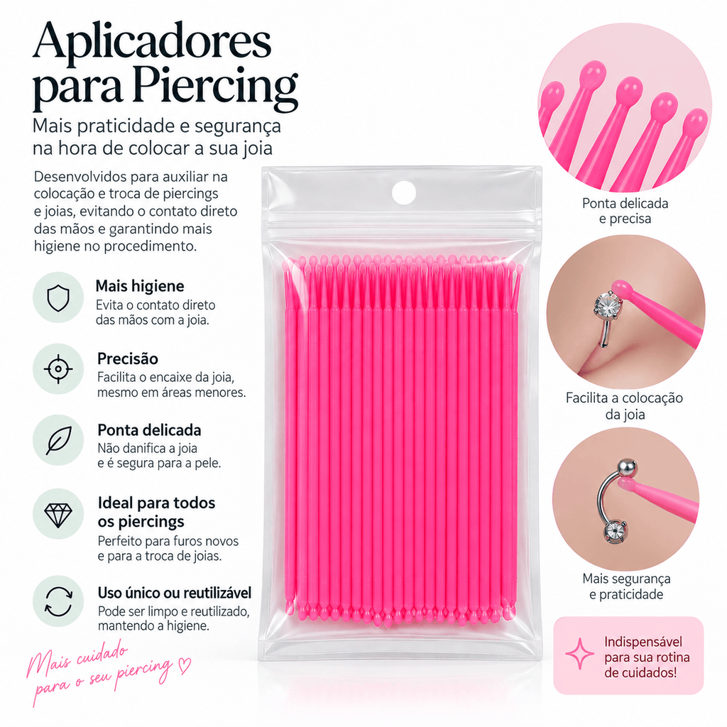 Kit Limpeza Para Piercing  | Pratinhas
