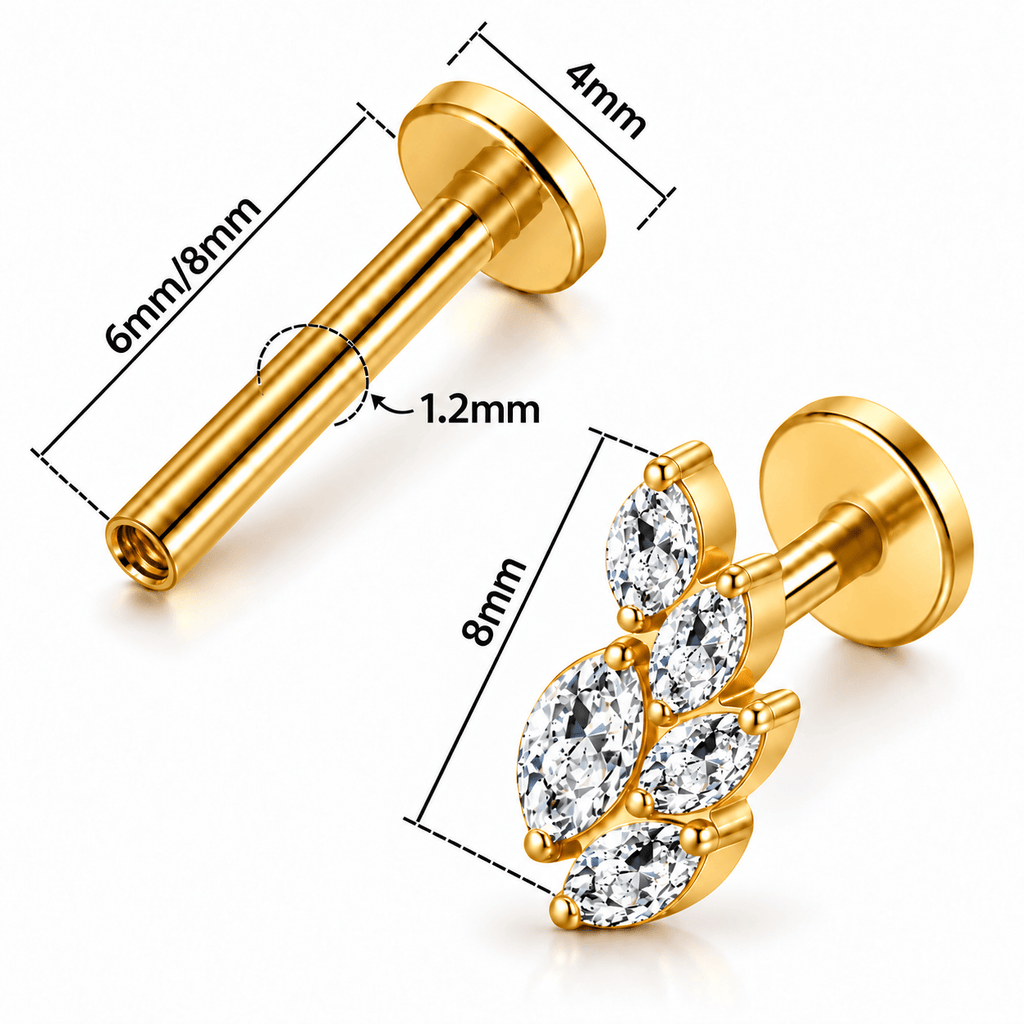 Piercing Lumière Ramo em Titânio | Pratinhas