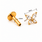 Piercing Australiano Borboleta Em Titânio Push Pin | Pratinhas