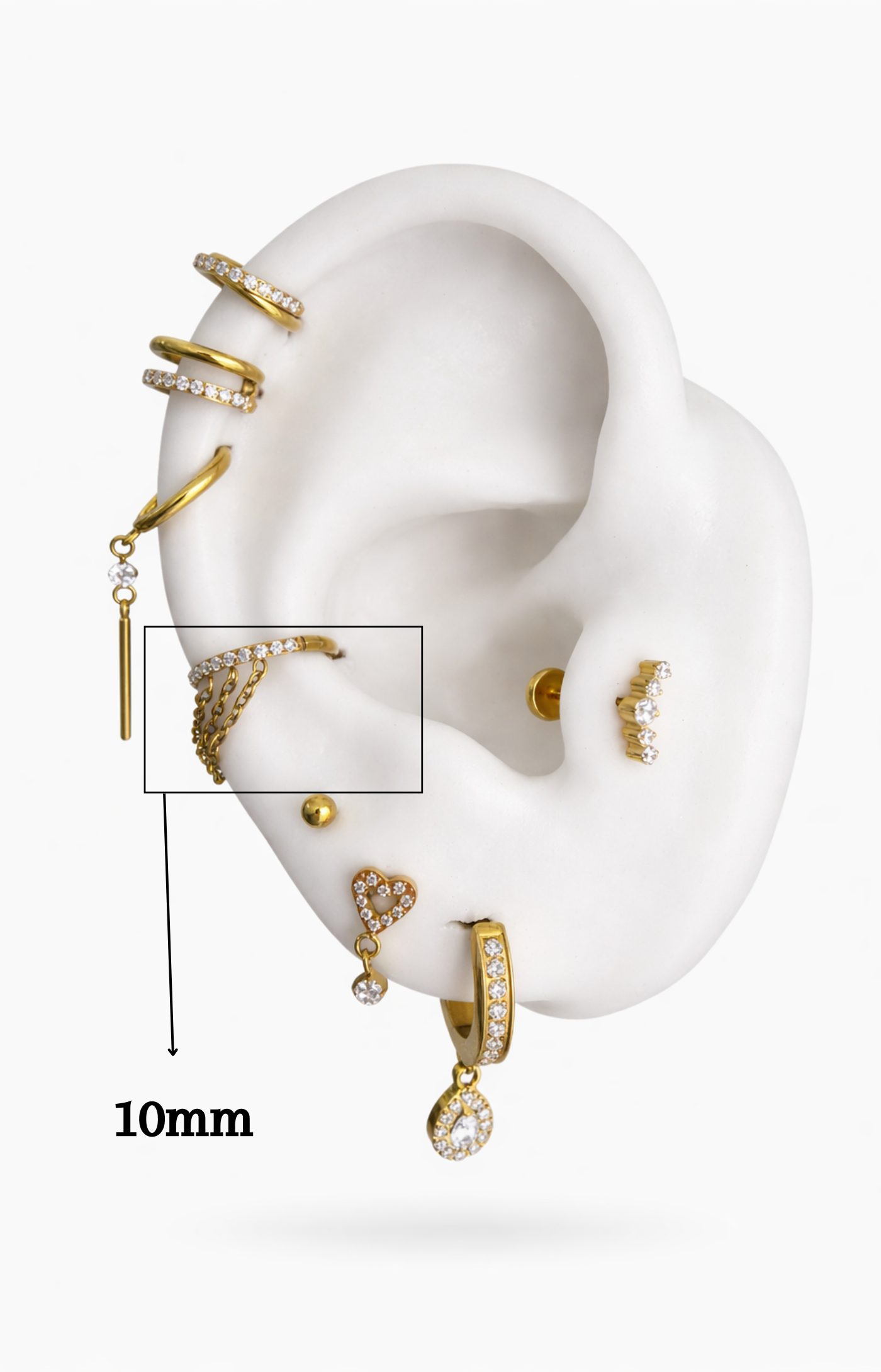Piercing Titânio Versailles Chain | Pratinhas