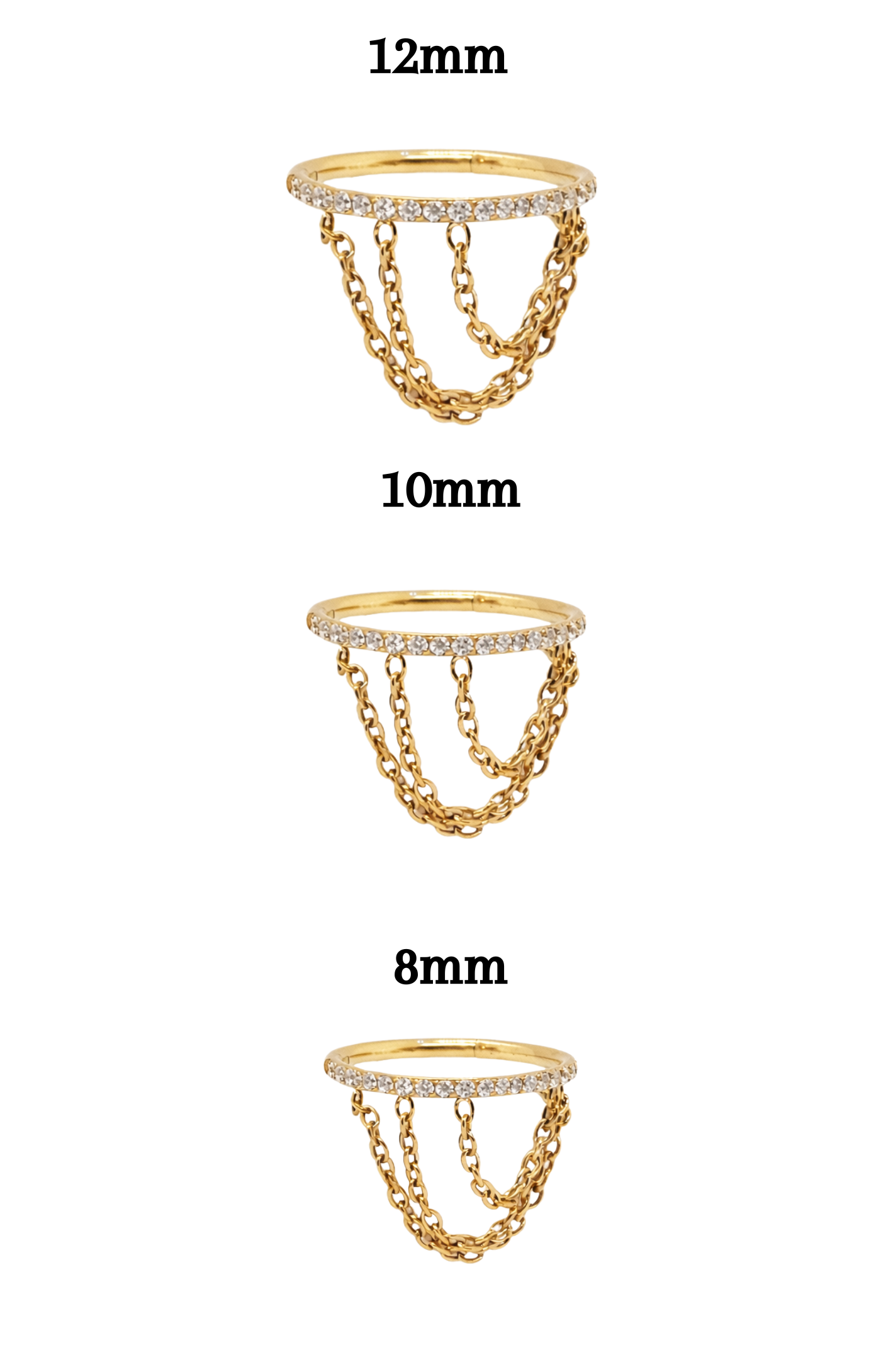 Piercing Titânio Versailles Chain | Pratinhas