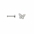 Piercing Helix Borboleta em Titânio | Pratinhas