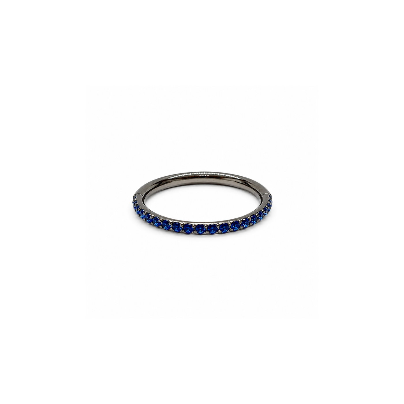 Piercing Articulado Zircônia Azul Escuro cravejada 8mm | Pratinhas