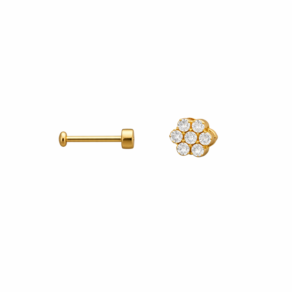 Piercing Flor em Titânio | Pratinhas