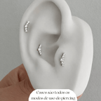 Piercing Virginia em Titânio Antialérgico | Pratinhas